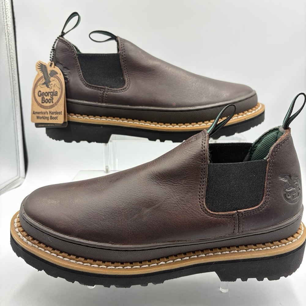 Georgia Boot Men's Georgia Giant Romeo Soft Toe Work Shoe Soggy Brown GR262 9 W